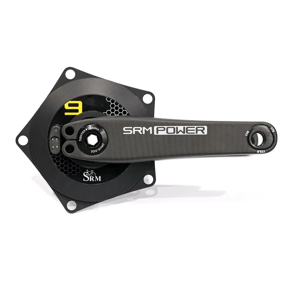 SRM PM9 Origin Carbon Track Power Meter Bundle - Rechargeable - 24mm