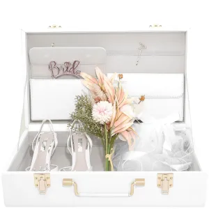 Stackers White Bridal Memory Storage Trunk
