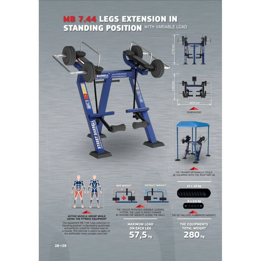 Street Barbell USA Leg Extension (Outdoor Gym Equipment)