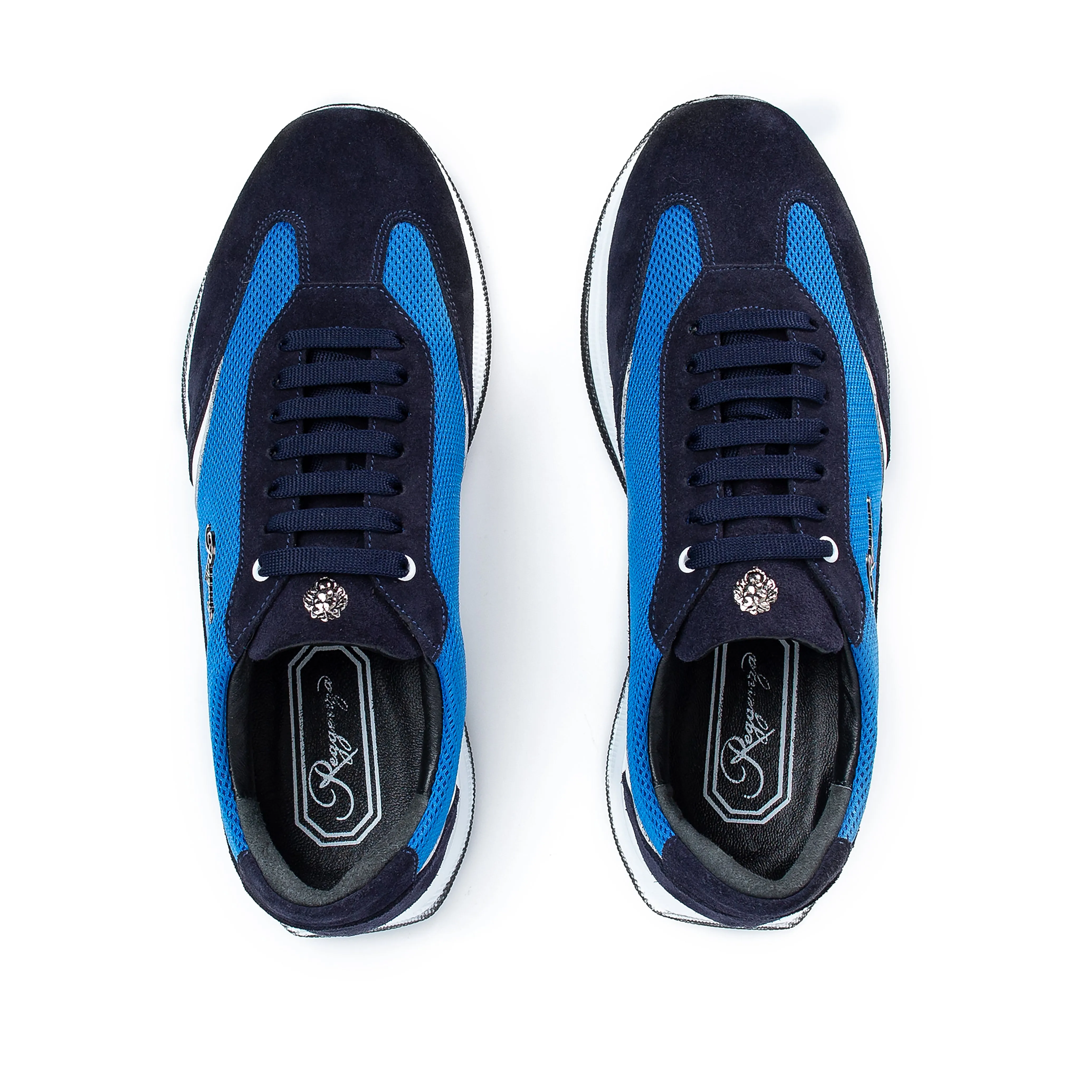 SUEDE AND TEXTILE RUNNER SNEAKERS