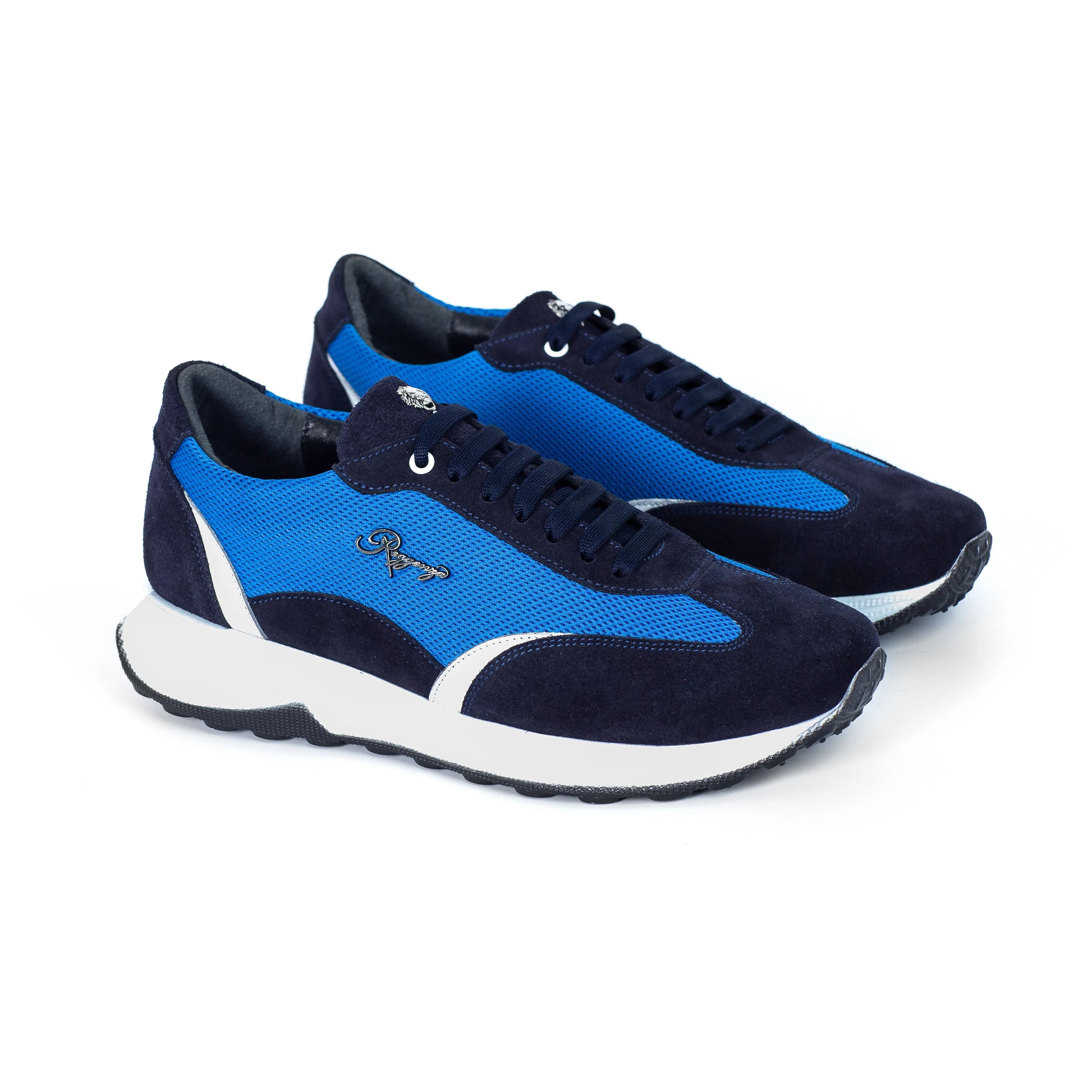 SUEDE AND TEXTILE RUNNER SNEAKERS