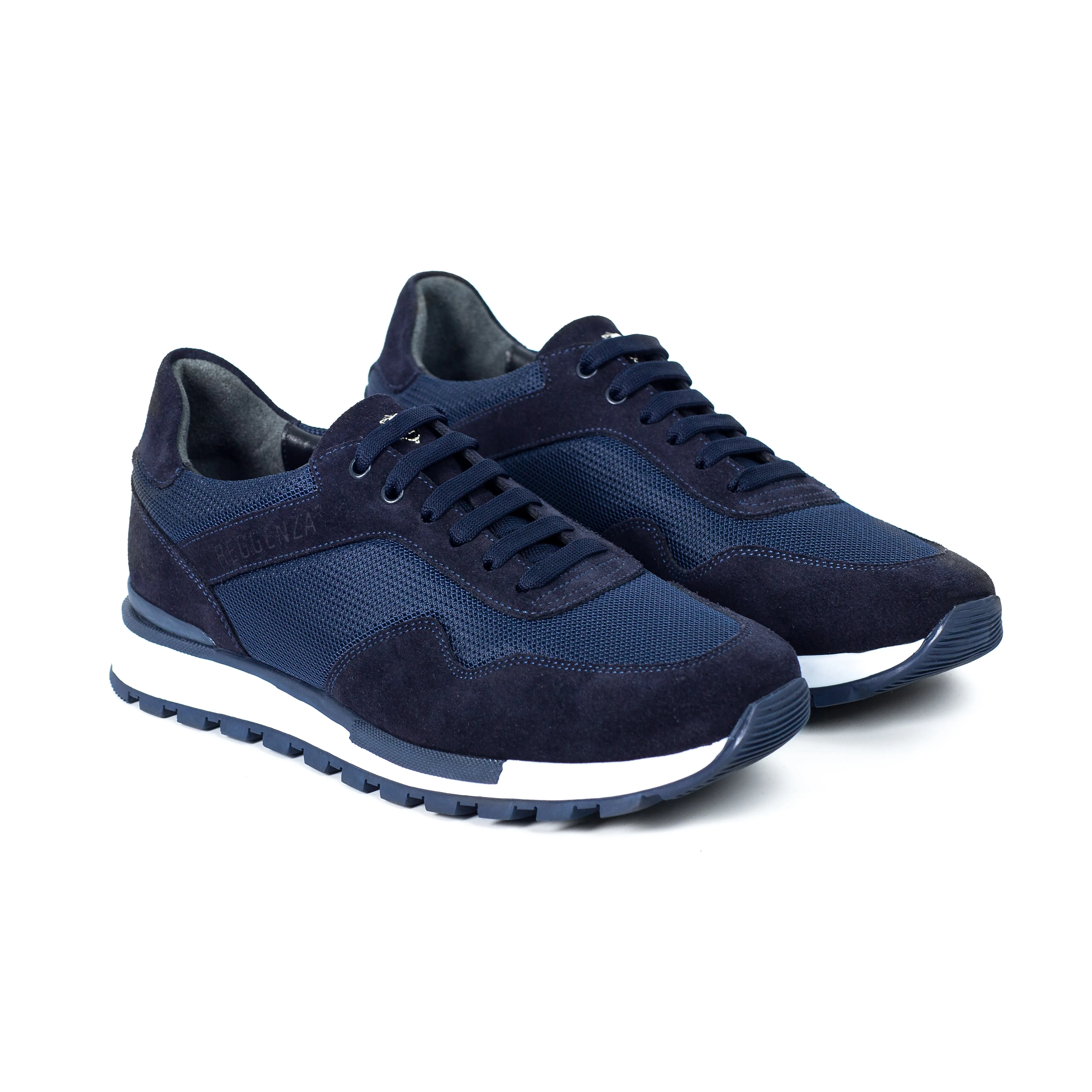SUEDE AND TEXTILE RUNNER SNEAKERS