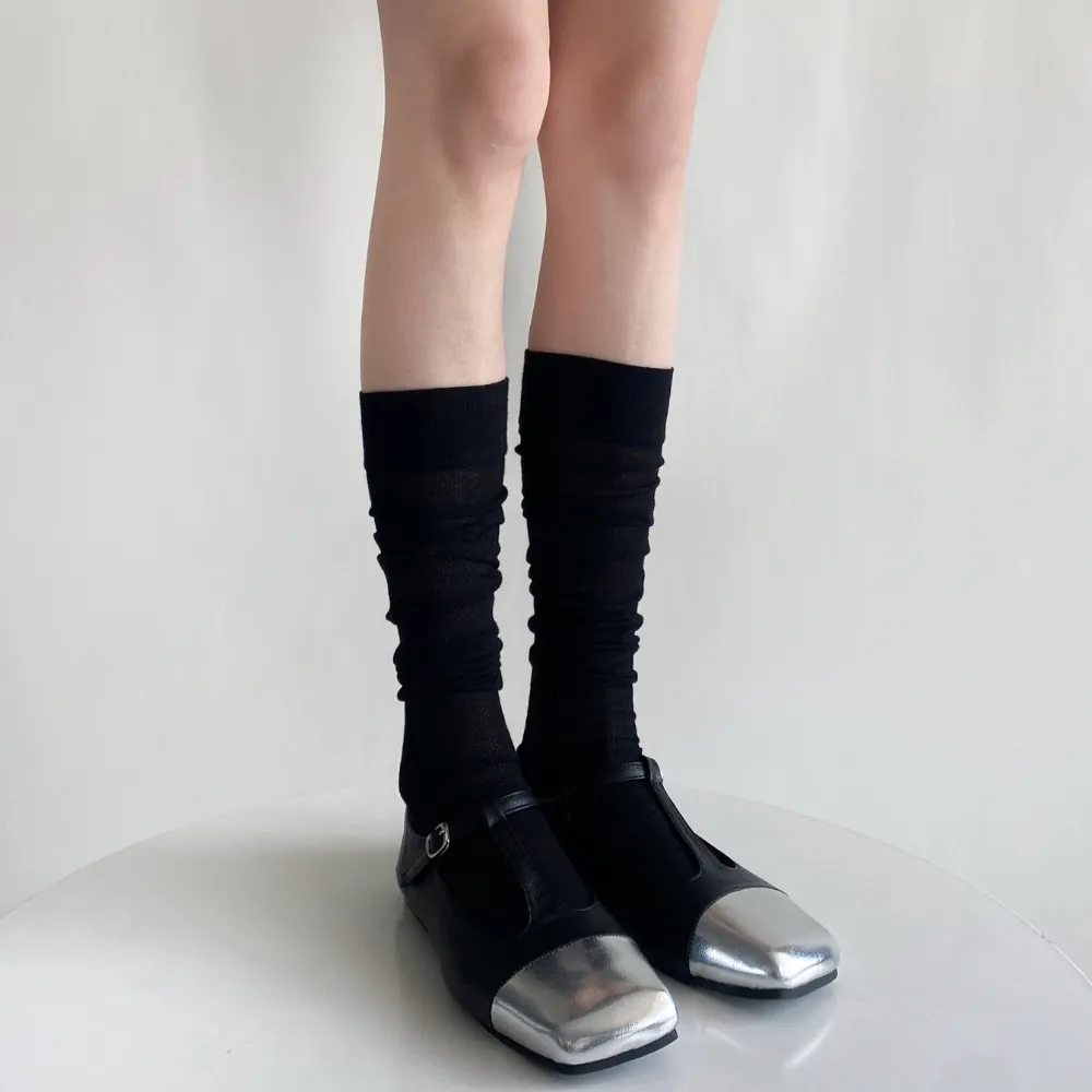 Summer Bow Calf Socks