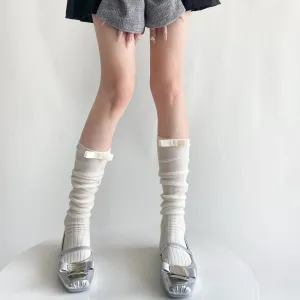 Summer Bow Calf Socks