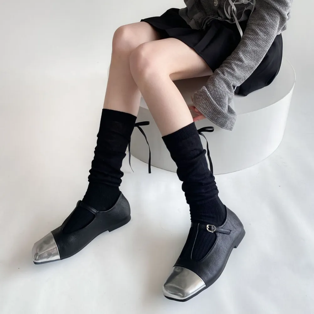 Summer Bow Calf Socks