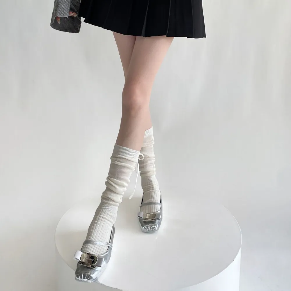 Summer Bow Calf Socks