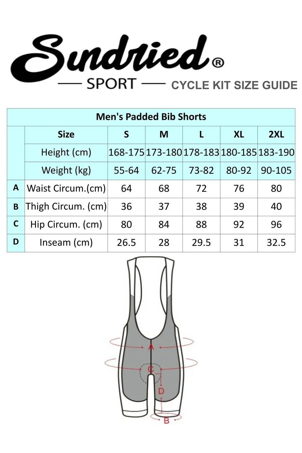 Sundried Sport Men's Bib Shorts
