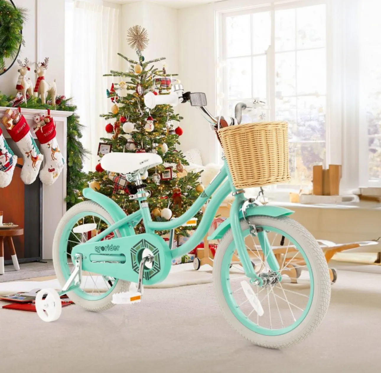 Super Awesome & Fun Retro 16” Children’s Pedal Bicycle Bike Adjustable Handle, Seat | Ages 4-7 | Basket | Bell | Comfy Seat | Heavy Duty Tires