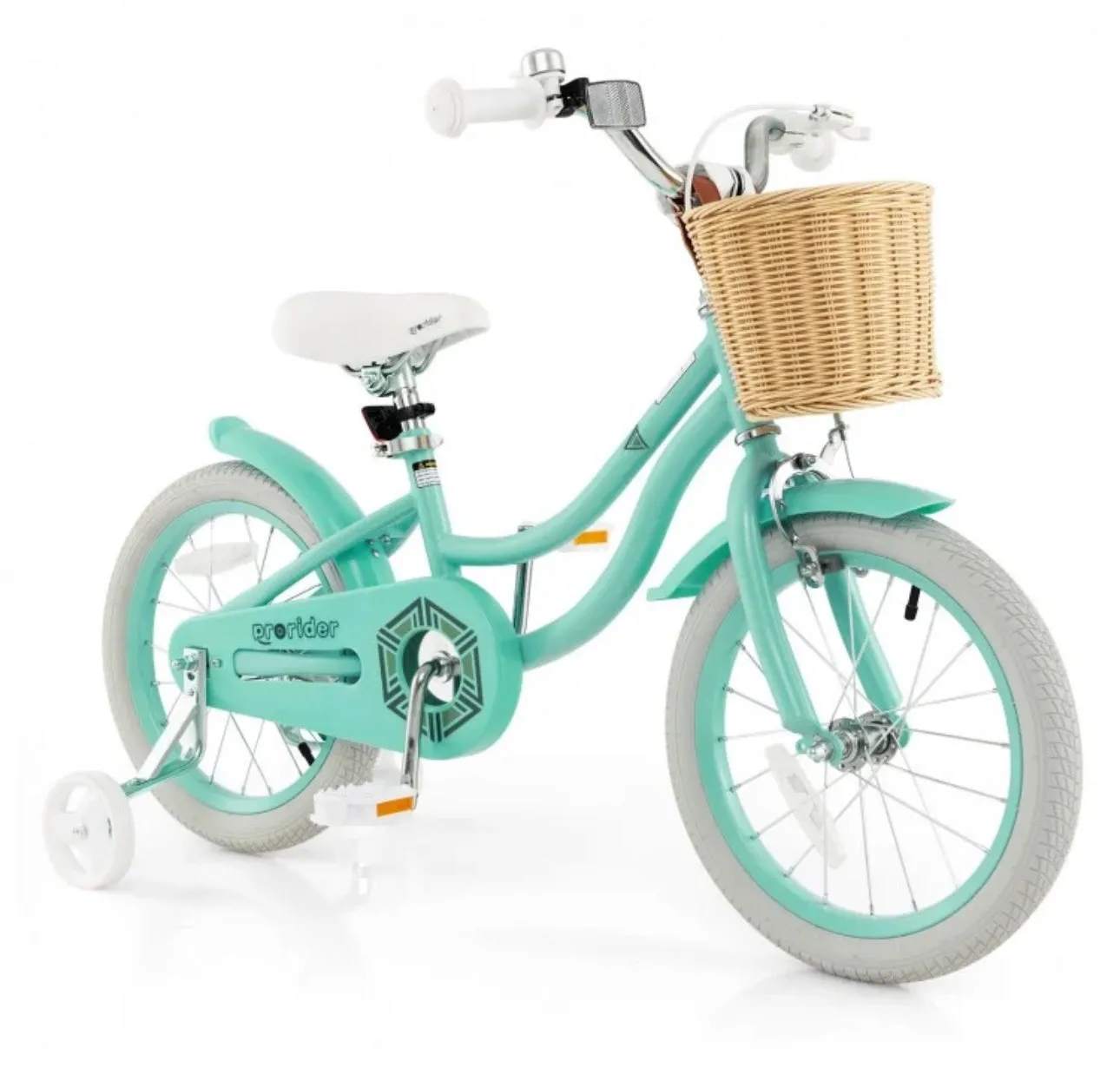 Super Awesome & Fun Retro 16” Children’s Pedal Bicycle Bike Adjustable Handle, Seat | Ages 4-7 | Basket | Bell | Comfy Seat | Heavy Duty Tires