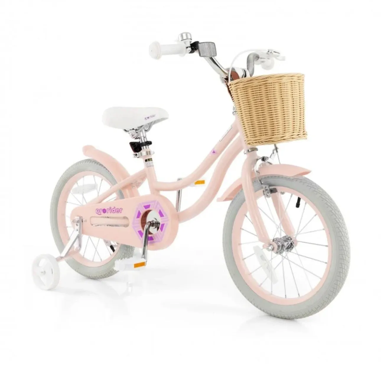 Super Awesome & Fun Retro 16” Children’s Pedal Bicycle Bike Adjustable Handle, Seat | Ages 4-7 | Basket | Bell | Comfy Seat | Heavy Duty Tires
