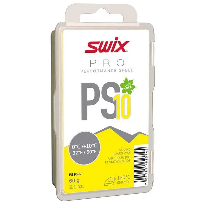 Swix Pro Performance Speed PS10 Yellow 0C to  10C Wax