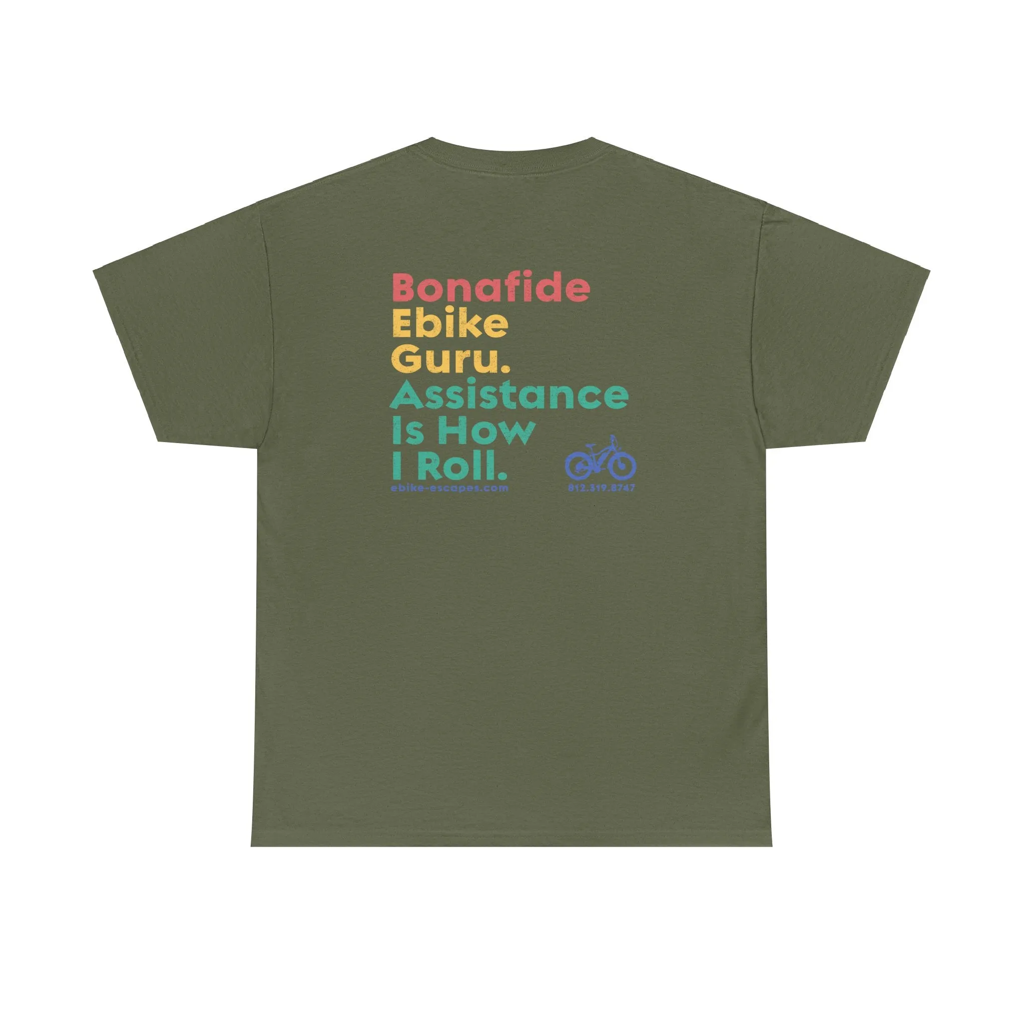 T-Shirt - Ebike-Escapes Electric Bicycle Shop Darmstadt Indiana Bonafide Ebike Guru Unisex Tee