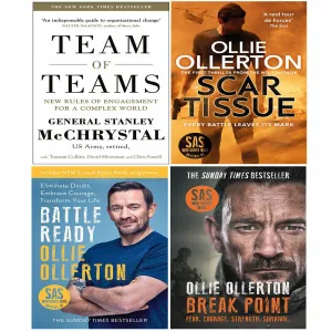 Team of Teams, Break Point, Battle Ready, Scar Tissue Ollie Ollerton 4 Books Set