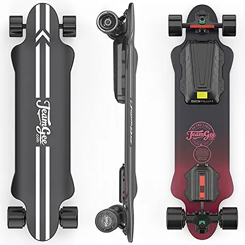 Teamgee H20 39" Electric Skateboard with Remote, 1200W Dual Motors, 18Miles Ranges, 26MPH Top Speed, 4 Speed Adjustment Longboards Skateboard Designed for Teens and Adults (7500mAh)