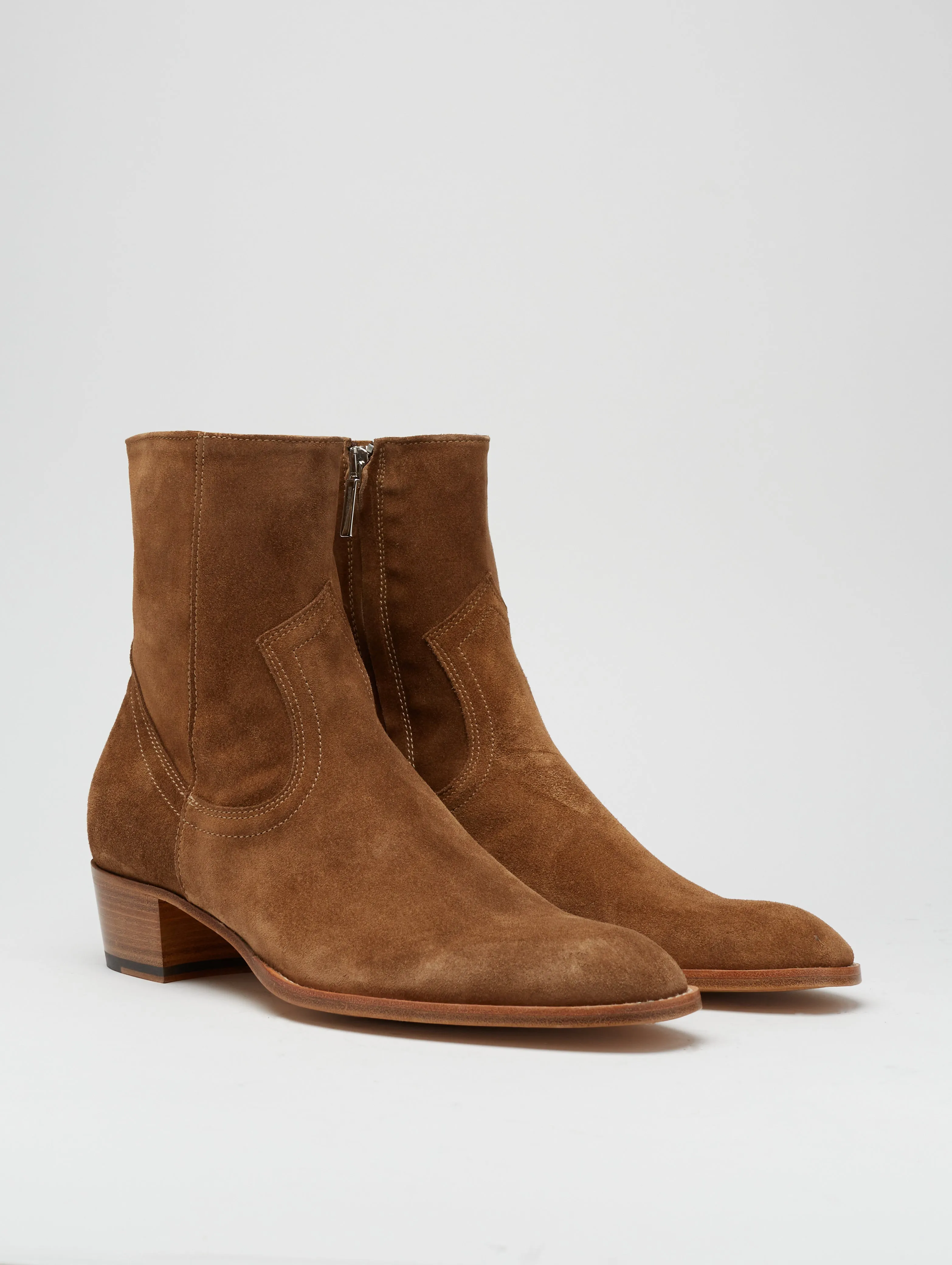 TEXAS PLAIN BOOT IN TOBACCO SUEDE