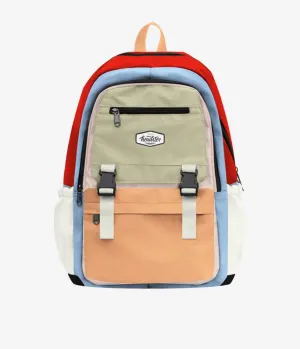 The Colourblock School Bag - Pale Beige