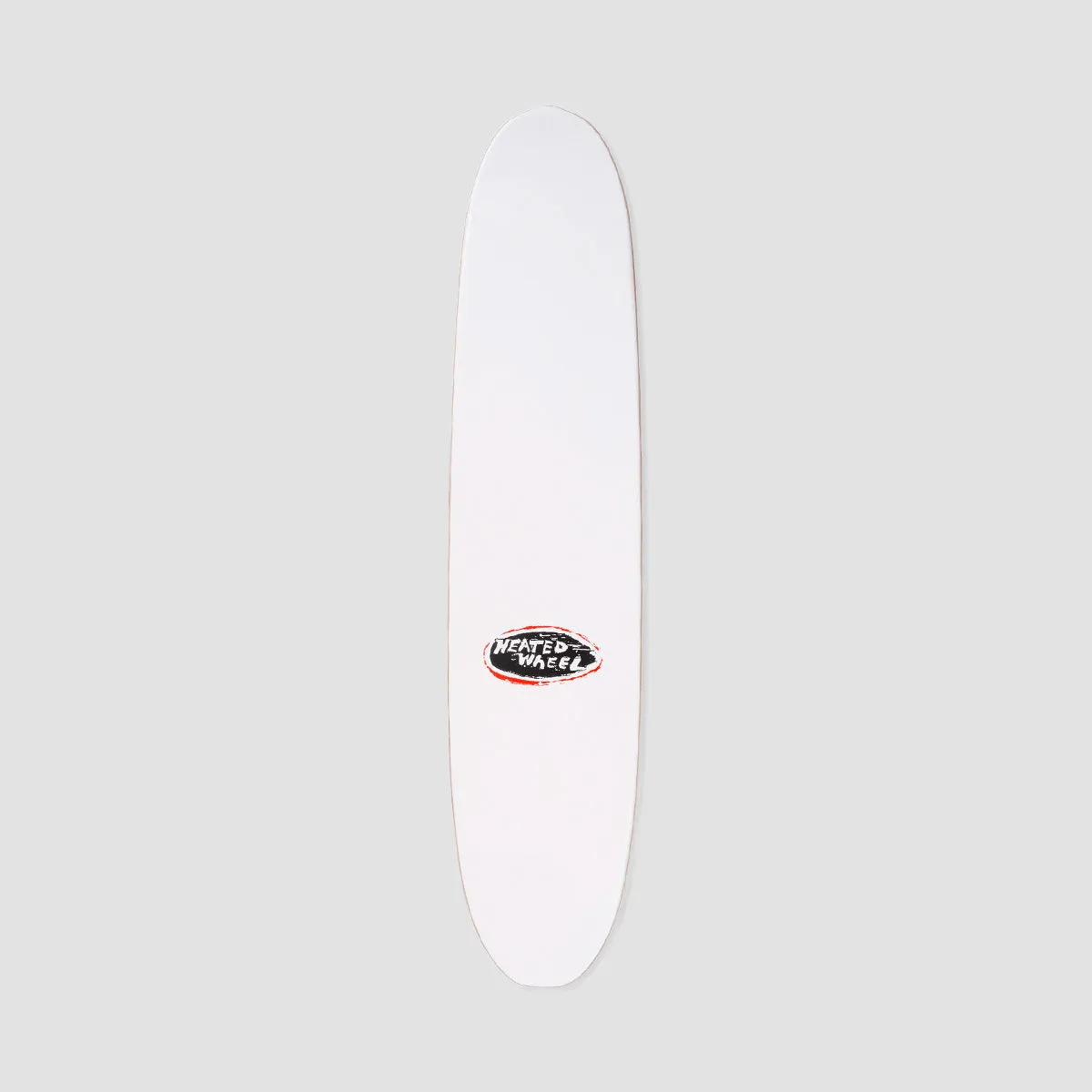 The Heated Wheel Traditional Polarizer Skateboard Deck White - 6 x 27.5"