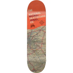 The National Skateboard Co Michal Juras Warsaw Map Skateboard Deck 8"
