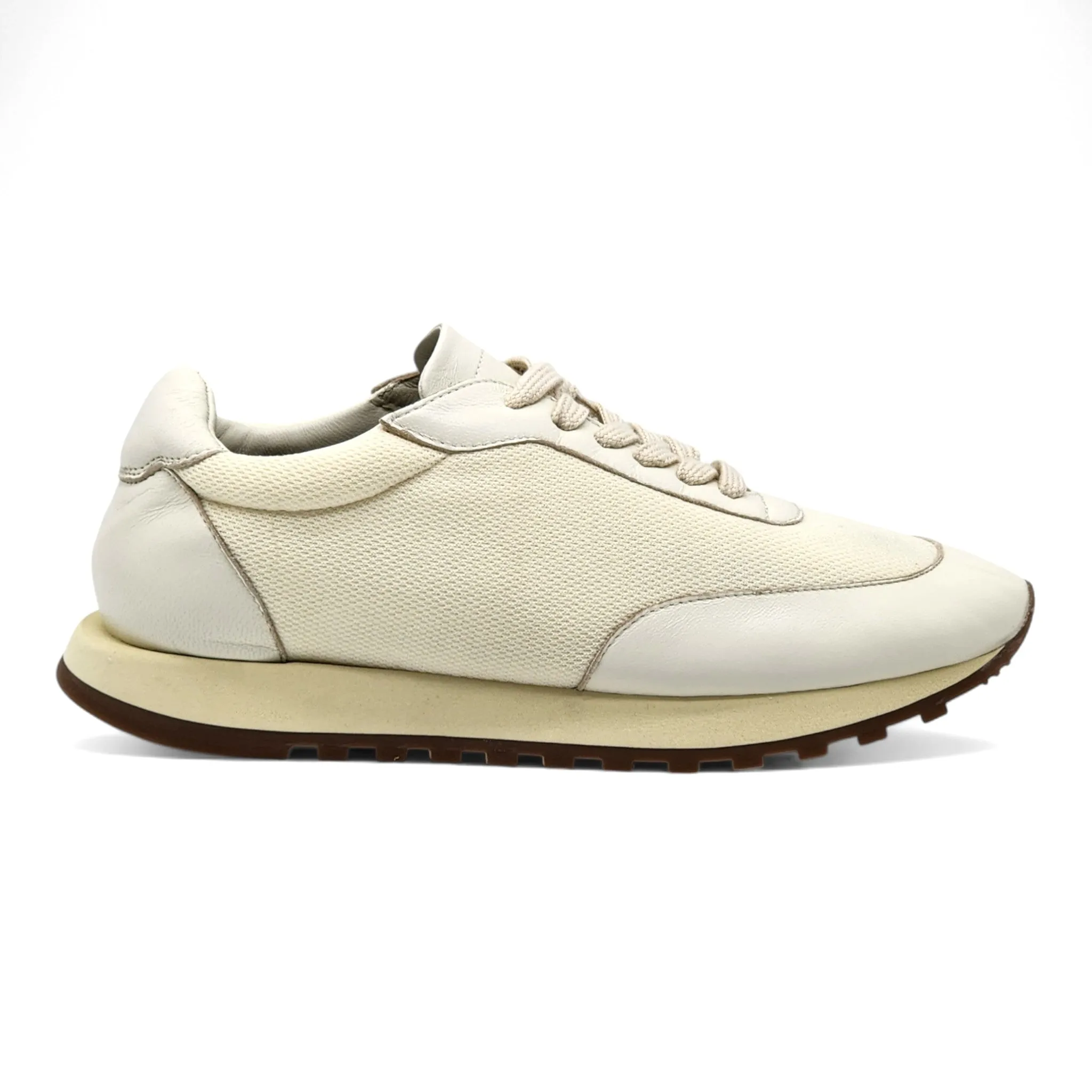 The Row Owen Runner Sneakers - Mesh and Leather - Beige 37