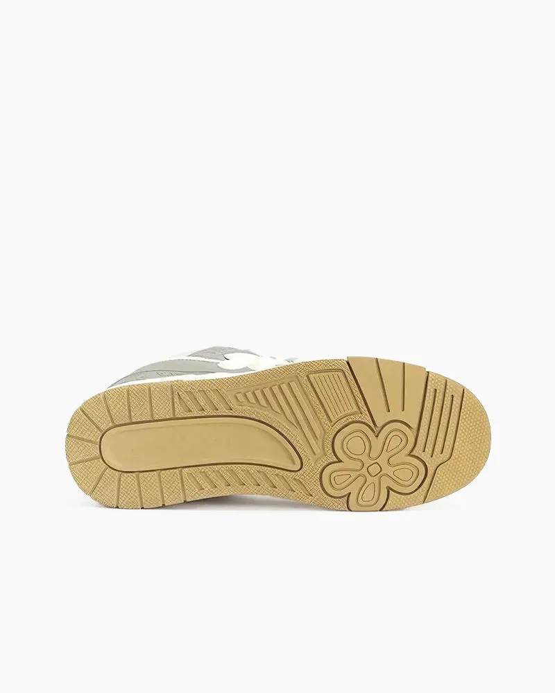 Unisex Flower Design Skateboard Shoes Low-Top Sneakers