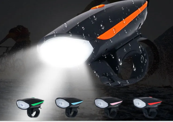 USB Rechargeable Waterproof Glare Flashlight for Bicycle   1 Week Warranty