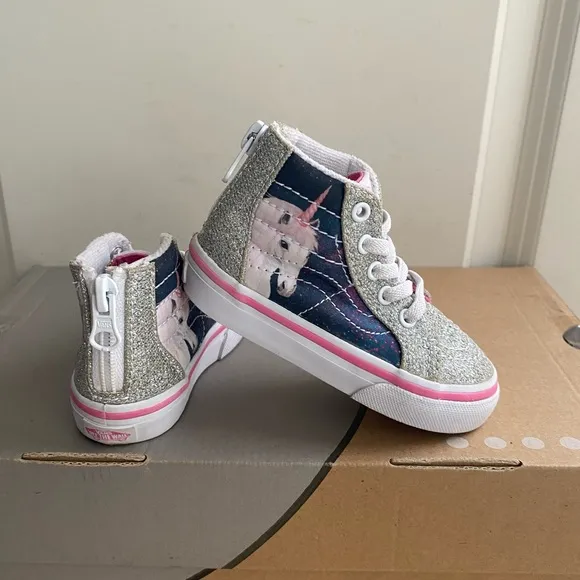 Vans Unicorn Glitter Toddler Sneakers - SZ 5 C