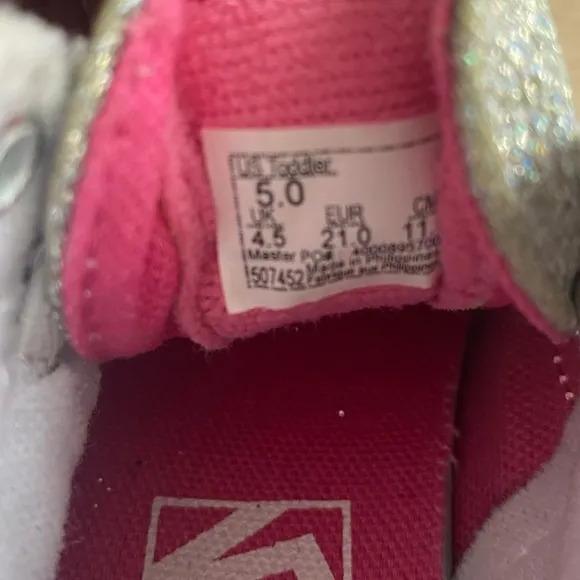 Vans Unicorn Glitter Toddler Sneakers - SZ 5 C
