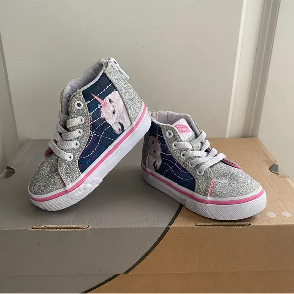 Vans Unicorn Glitter Toddler Sneakers - SZ 5 C