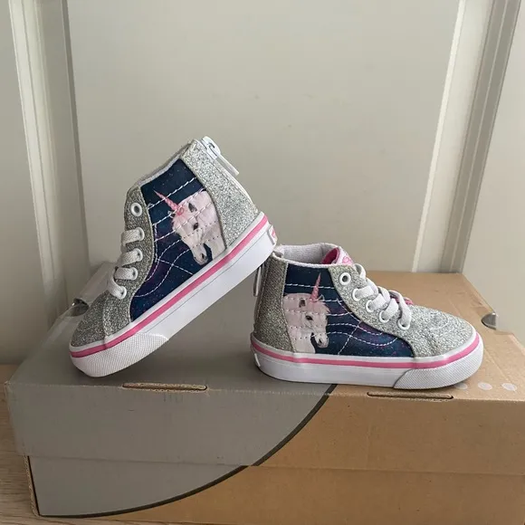 Vans Unicorn Glitter Toddler Sneakers - SZ 5 C