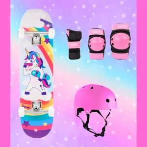 Venom Unicorn Kids Mini Junior Complete Skateboard Bundle 7.25