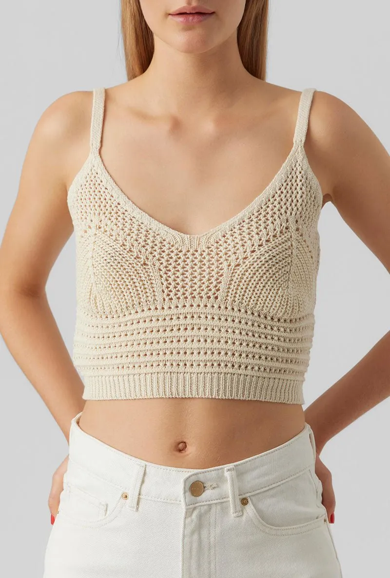 VERO MODA JUSTINE SL CROPPED TOP
