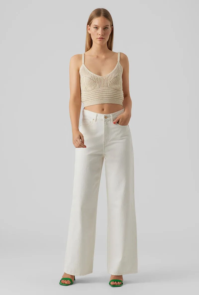 VERO MODA JUSTINE SL CROPPED TOP