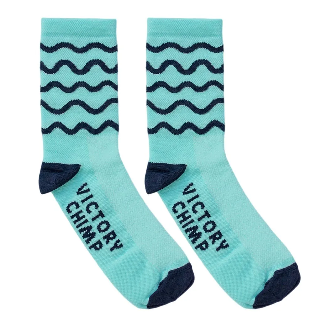 VICTORY CHIMP HILL REPEATS SOCKS - CELESTE