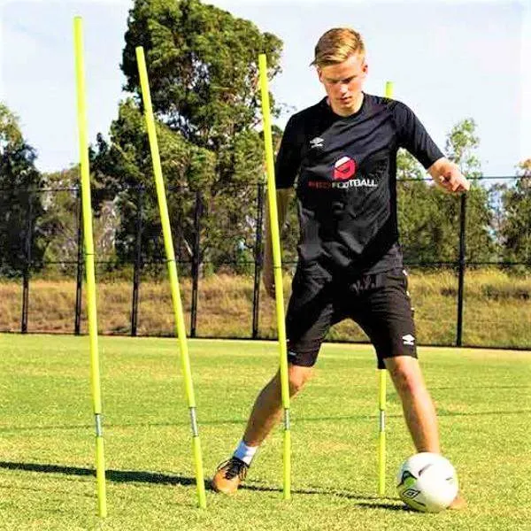 VIVO Portable Spring Agility Poles - 4 Pieces in a Carry Bag