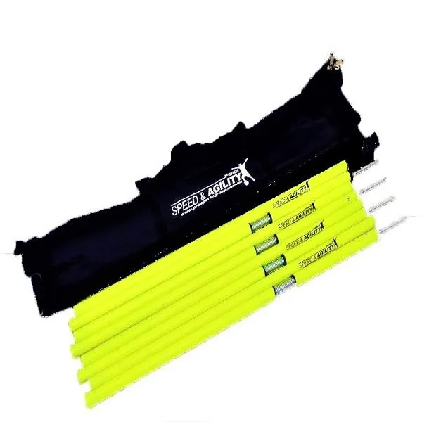 VIVO Portable Spring Agility Poles - 4 Pieces in a Carry Bag