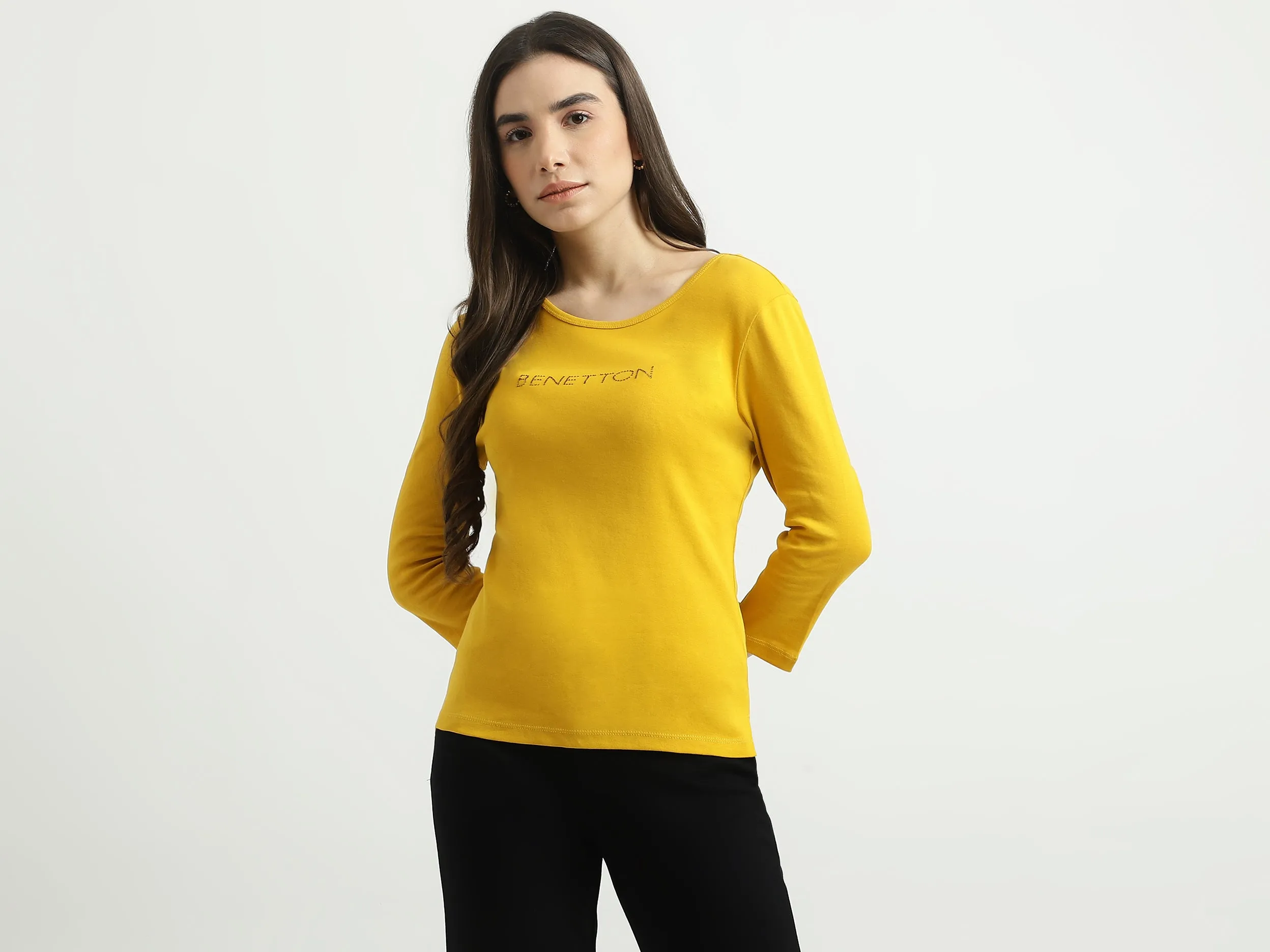 Women Embellished Round Neck Top