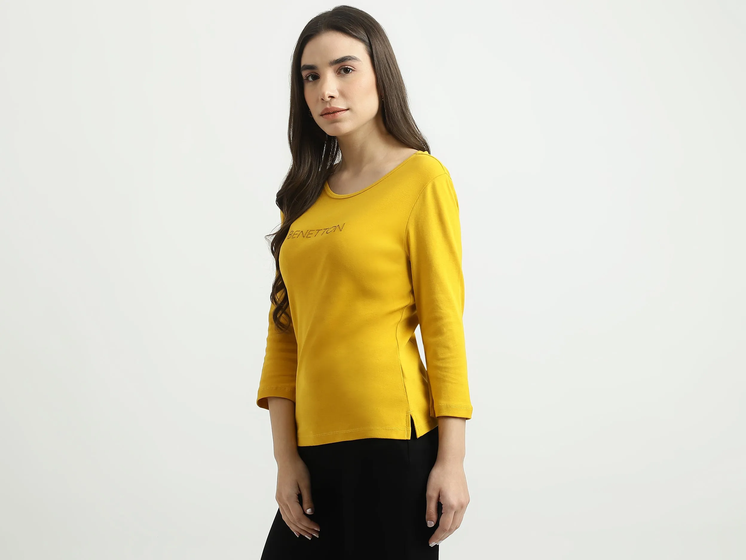 Women Embellished Round Neck Top