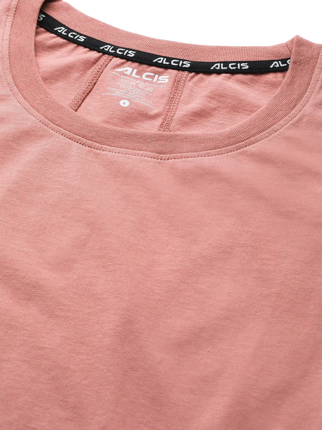 Women Pink Slim Fit Training or Gym T-shirt