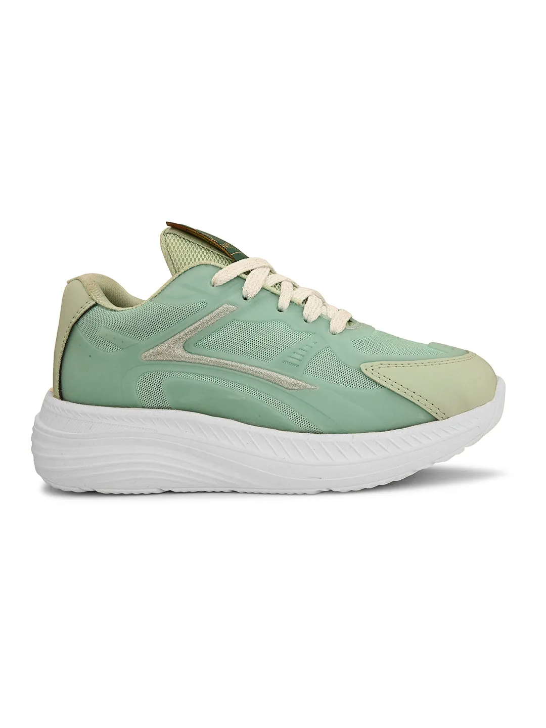 Women Solid Round Toe Lightweight Sneakers