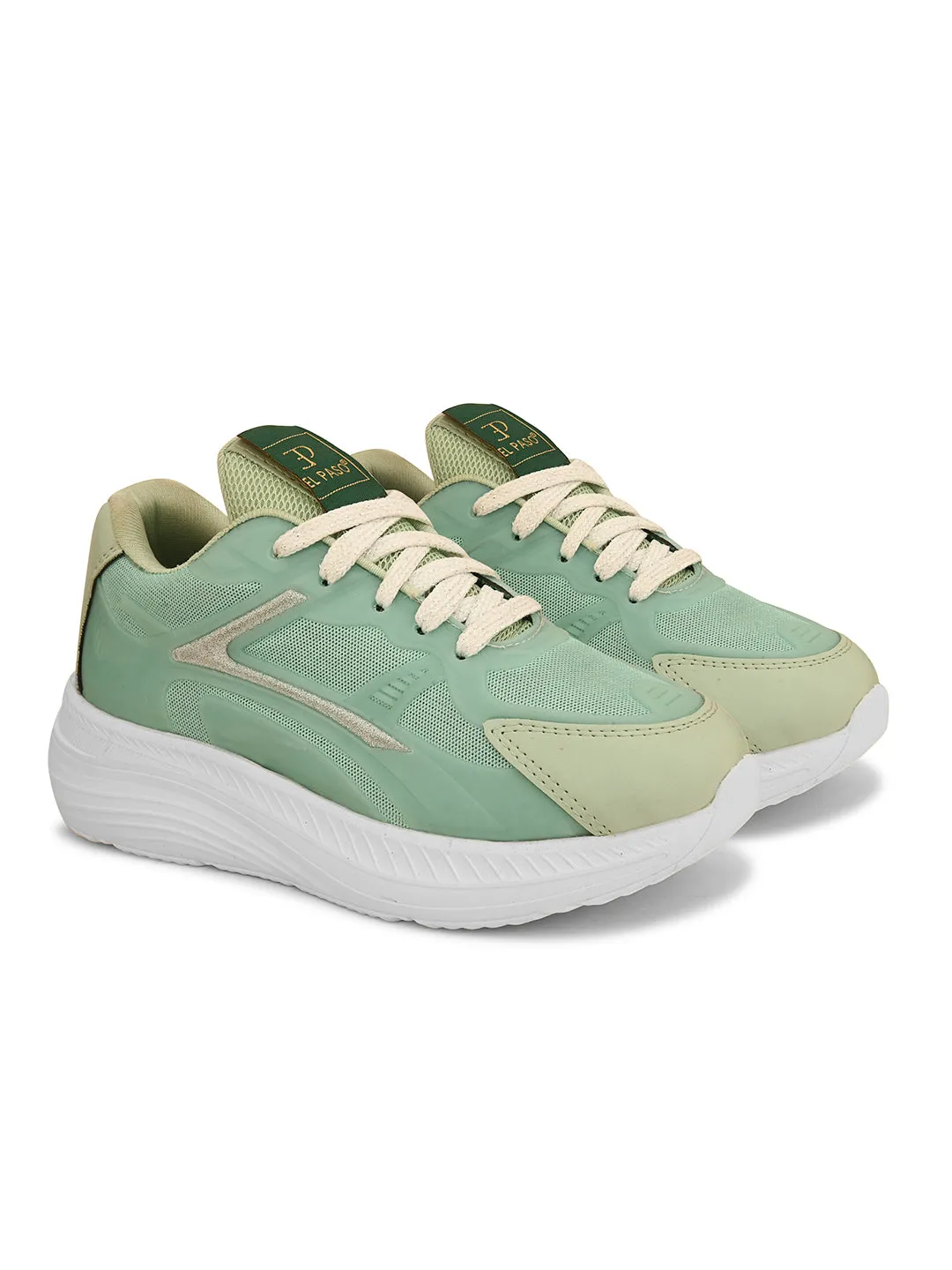 Women Solid Round Toe Lightweight Sneakers