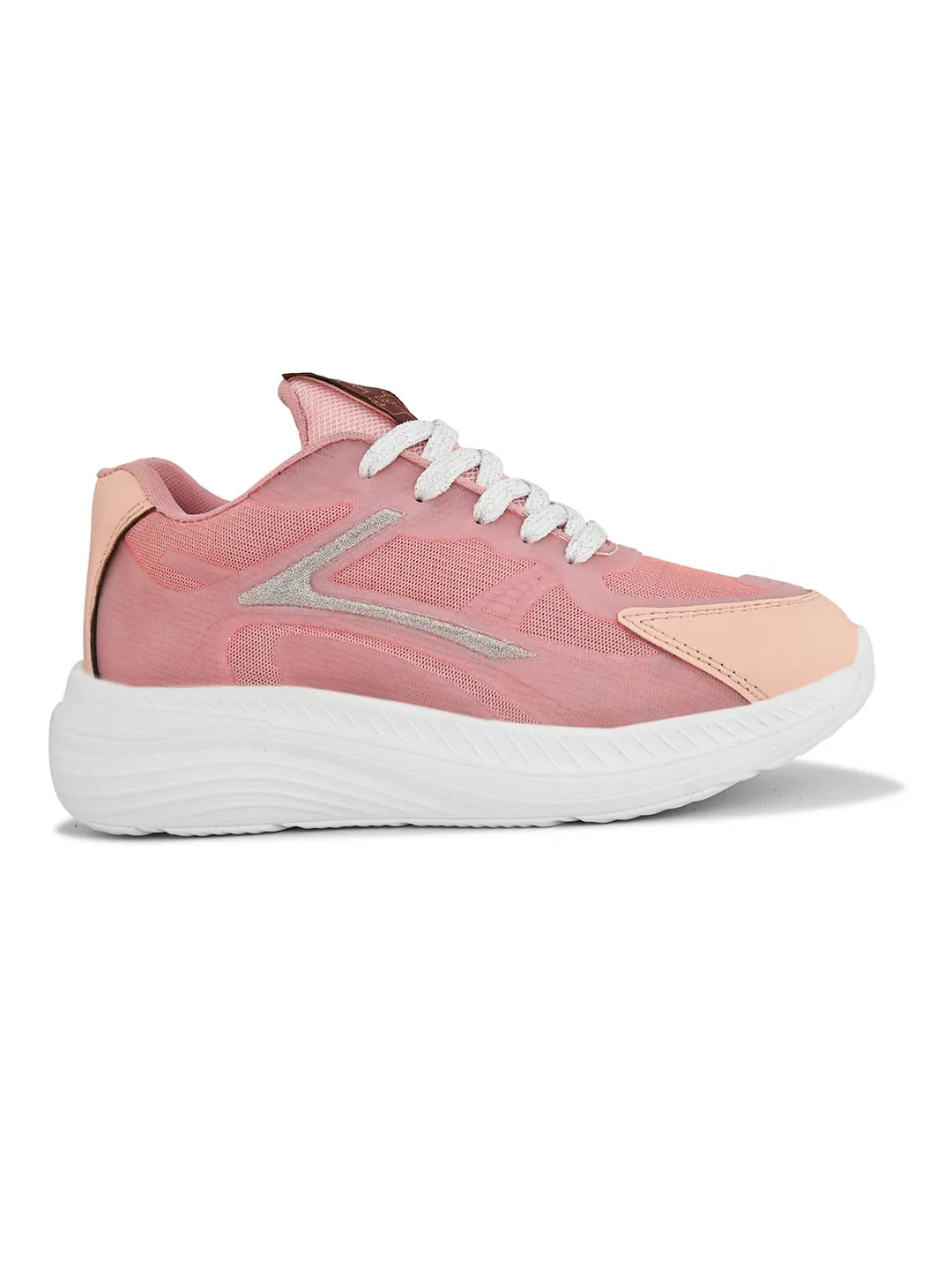 Women Solid Round Toe Lightweight Sneakers