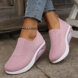 Women’s Air Cushion Orthopedic Walking Shoes – Slip-On, Breathable, and Non-Slip