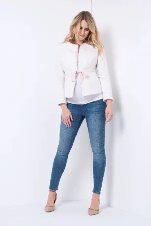 Women's Denim Blue Seraphine over the bump skinny fit maternity jeans
