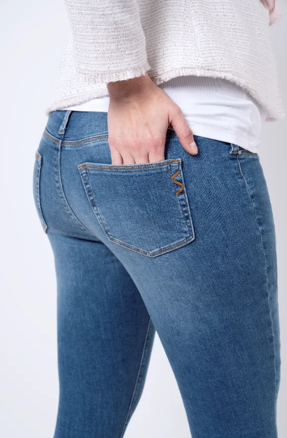 Women's Denim Blue Seraphine over the bump skinny fit maternity jeans