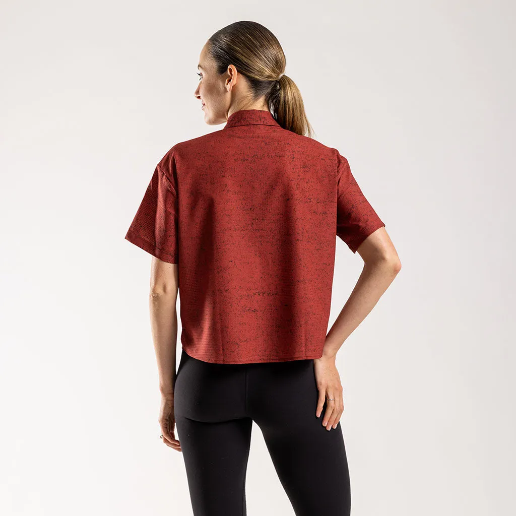 Women's Short Sleeve Adventure Shirt (Ochre Melange)