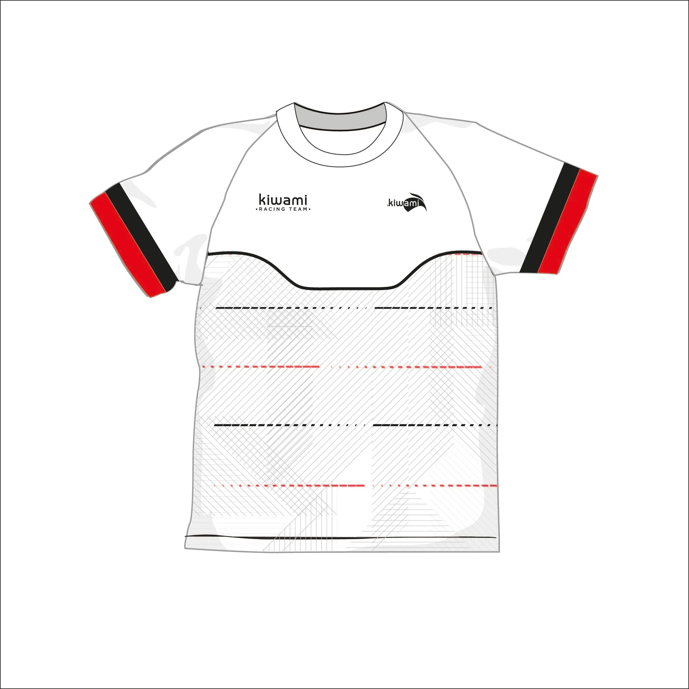 WOMEN'S SHORT SLEEVE TEE SHIRT RACING TEAM WHITE
