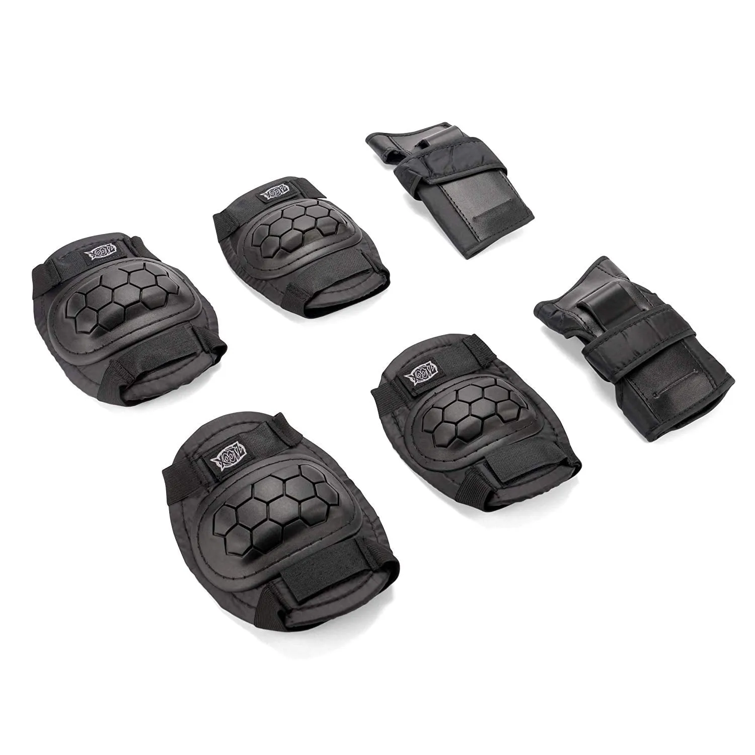 Xootz Kids' Skate 6 Piece Knee, Elbow and Wrist Protective Set - Small - Black