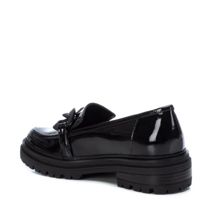 Xti Black Shiny Chain Feature Shoes
