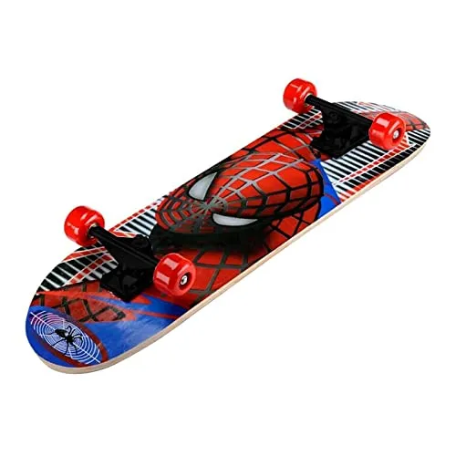 YASAMAZING Spiderman Playboy Special Printed Wood Big Skateboard (Multicolour , 24 x 6 Inch )