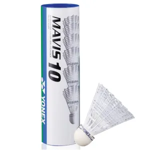 Yonex Mavis 10 Badminton Nylon Shuttles / Shuttlecocks White - Set of 6